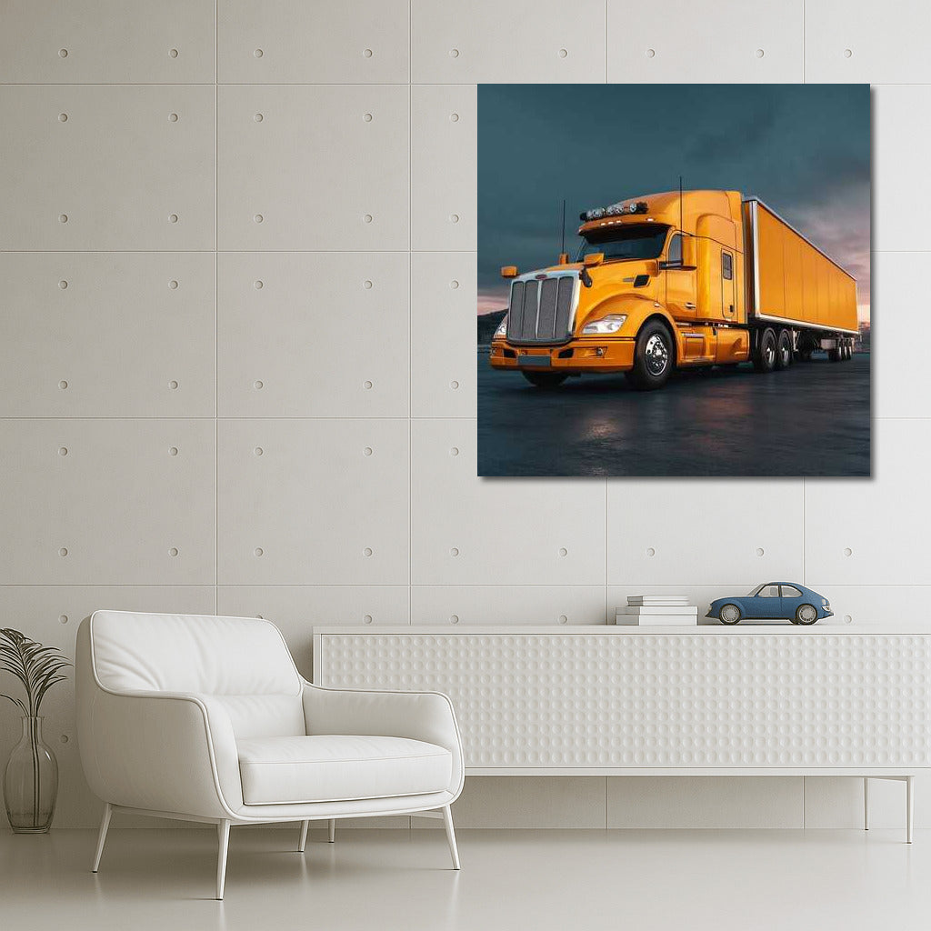 Peterbilt Orange Giant: Power and Style on the Road