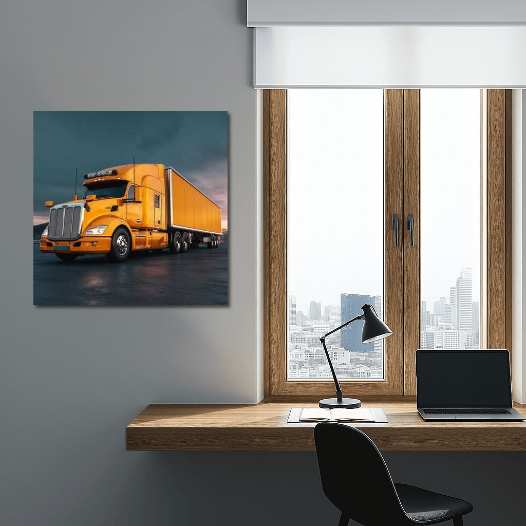 Peterbilt Orange Giant: Power and Style on the Road