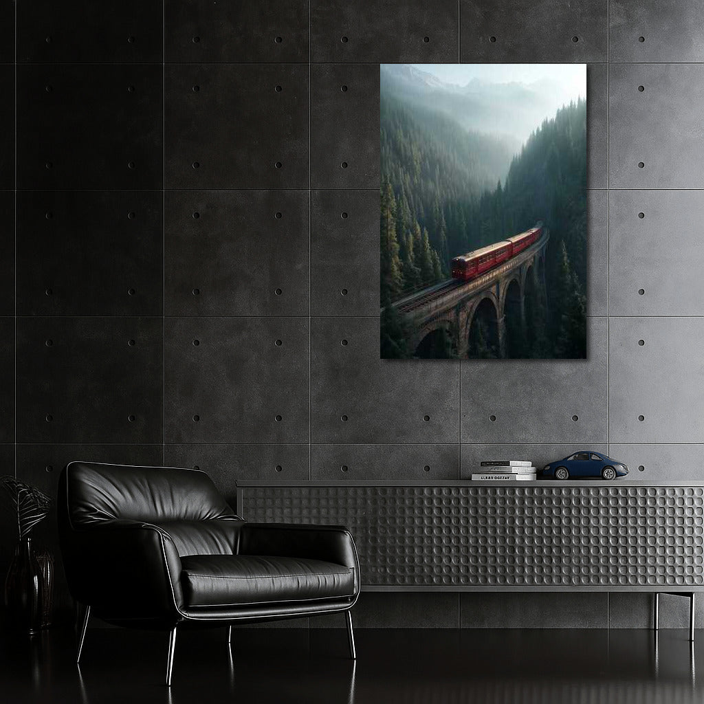 Mountain Express: Train on the Bridge