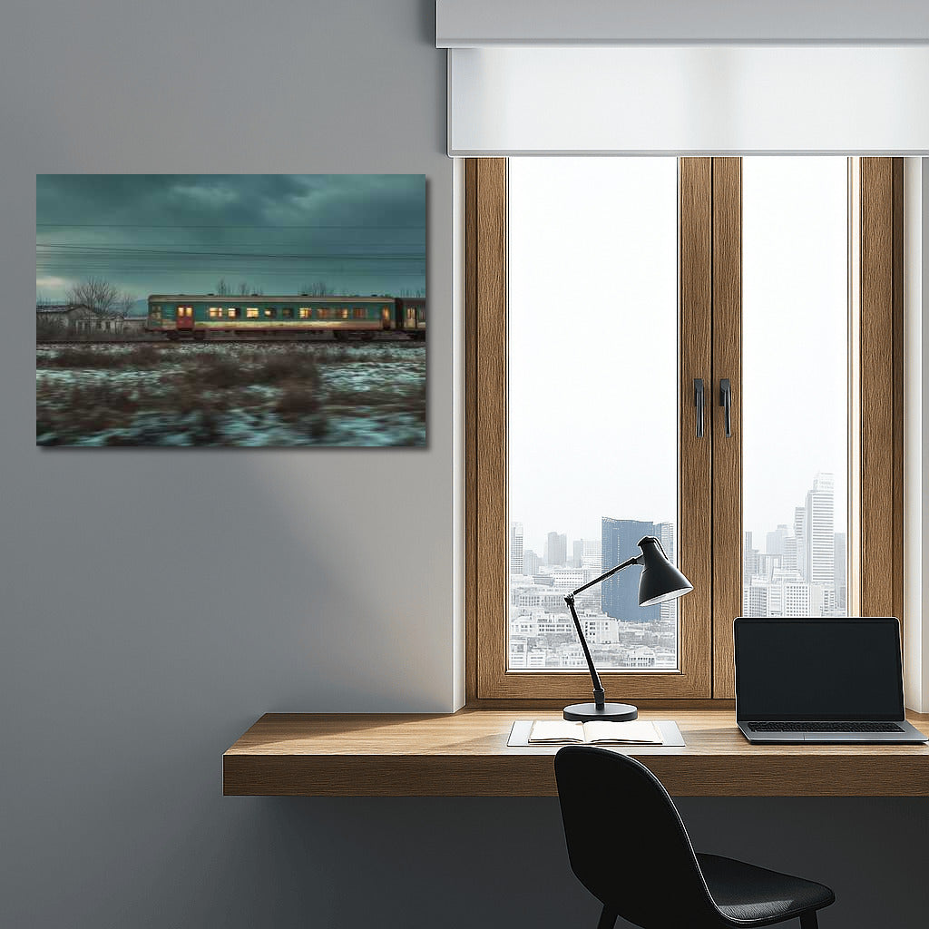 Evening Express: Winter Train Journey