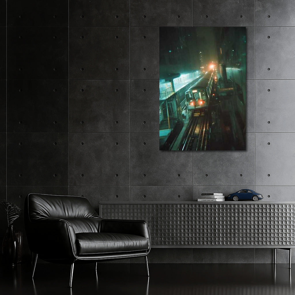 Night Train Journey Through the Fog