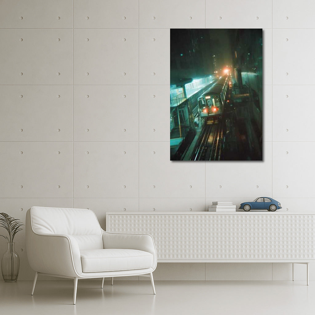 Night Train Journey Through the Fog