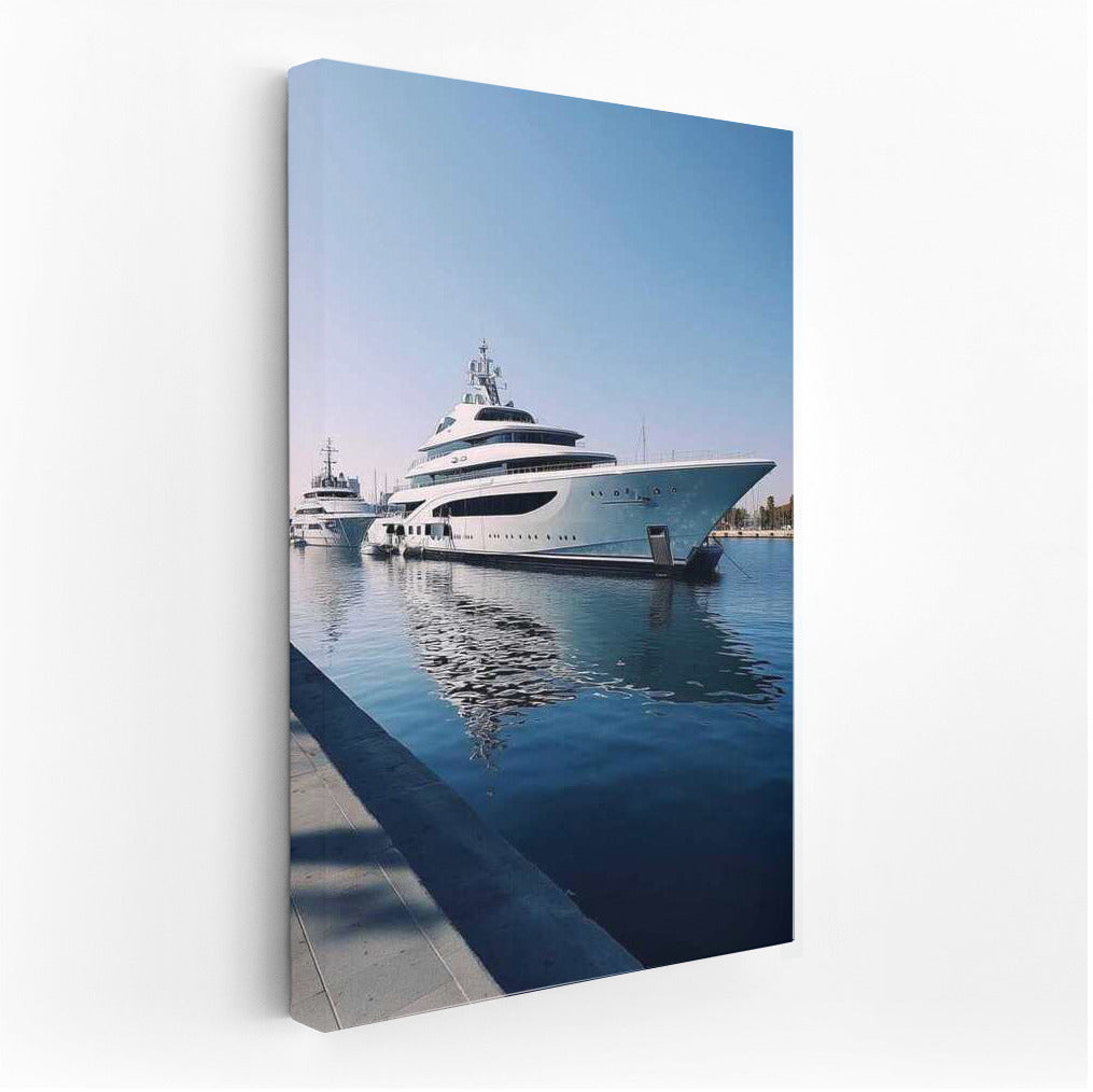 Elegant Yacht on Calm Waters: Luxury and Travel