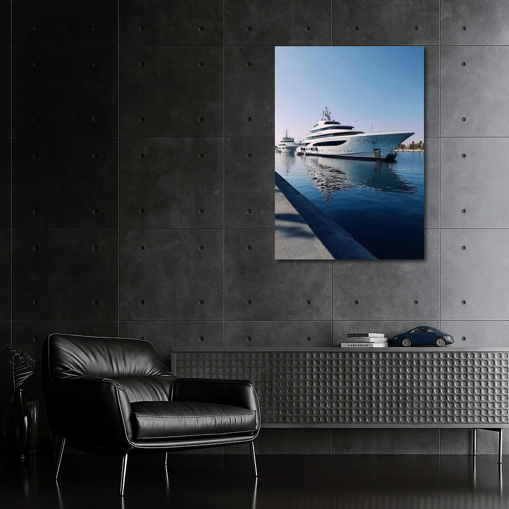 Elegant Yacht on Calm Waters: Luxury and Travel