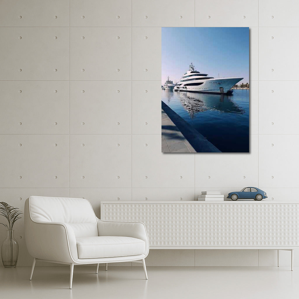 Elegant Yacht on Calm Waters: Luxury and Travel