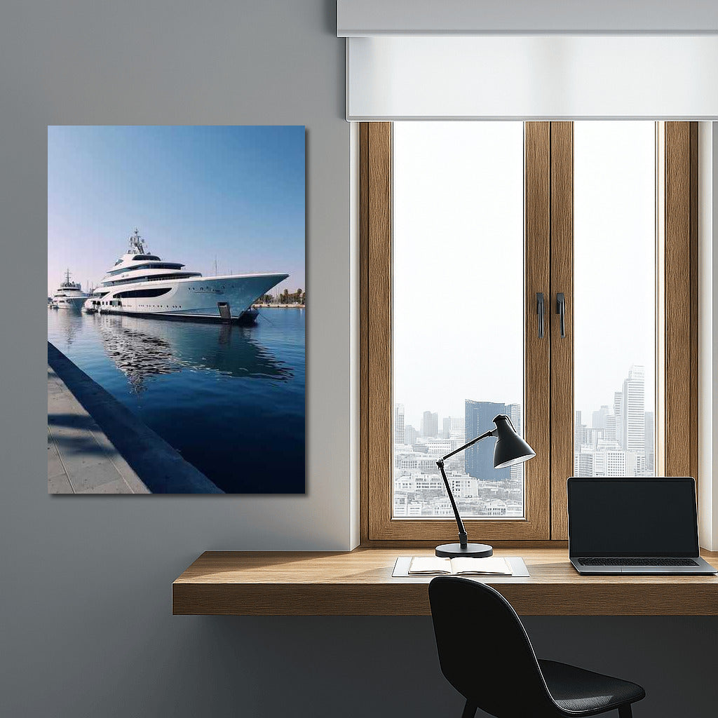 Elegant Yacht on Calm Waters: Luxury and Travel