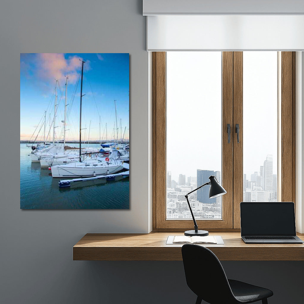 Evening Harbor: Elegant Yachts and Heavenly Freedom