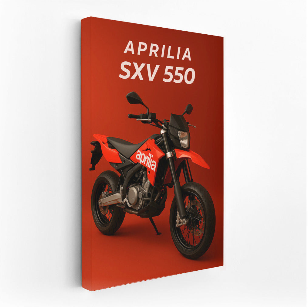 Aprilia SXV 550: Legend of Speed on Orange Background