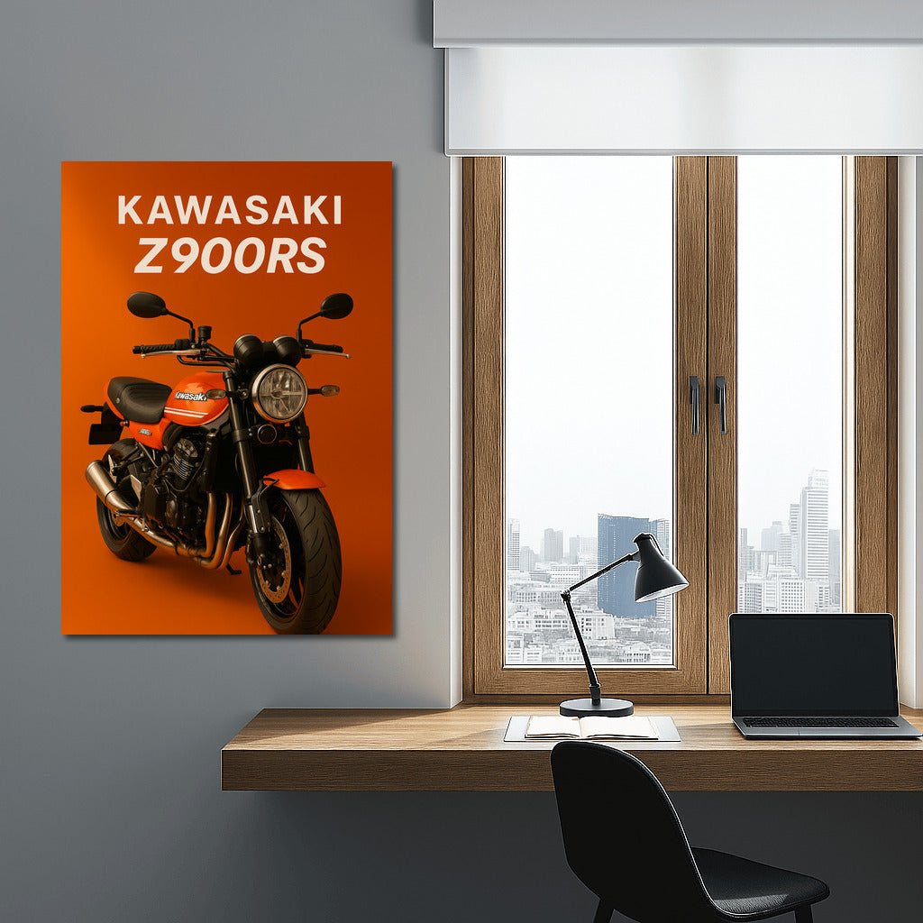 Kawasaki Z900RS: Classic and Power on the Wall