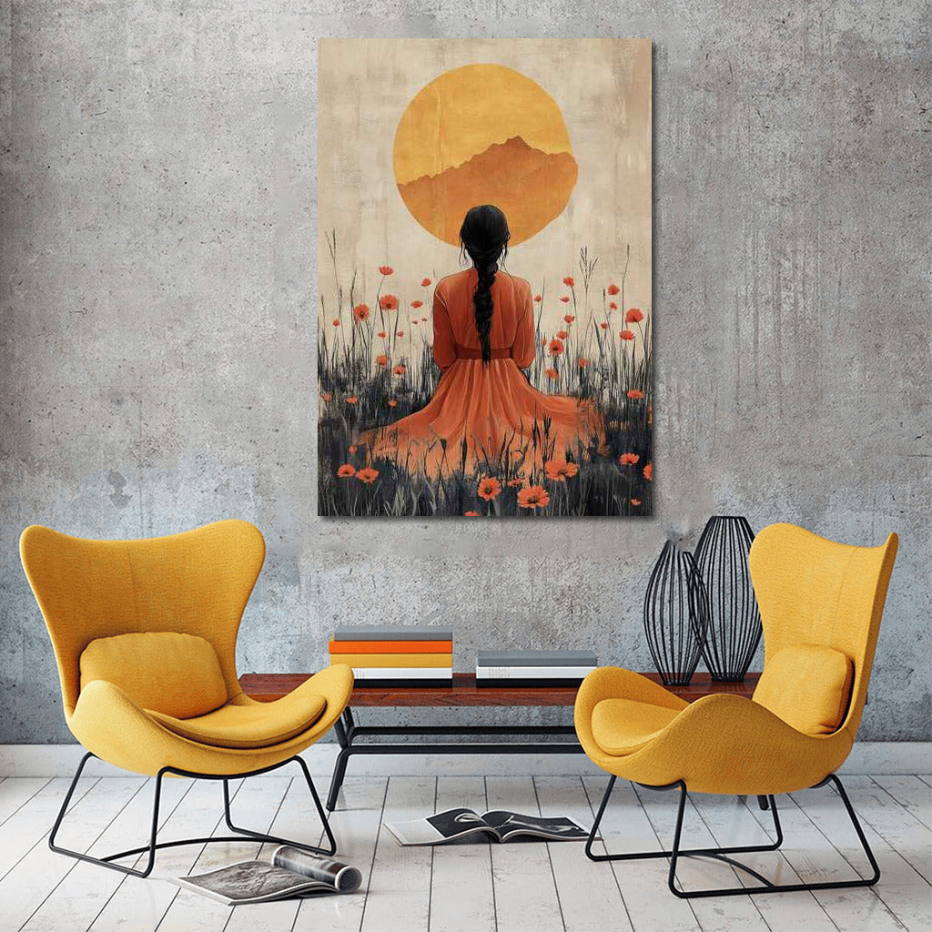 Sunset Harmony: Japanese Minimalism and Tranquility