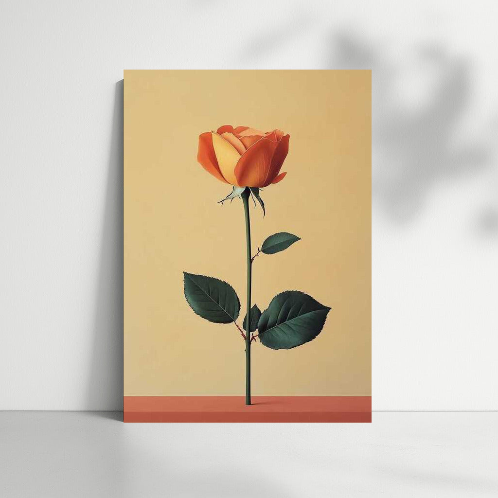 Refined Rose: Minimalistic Charm of Flowers