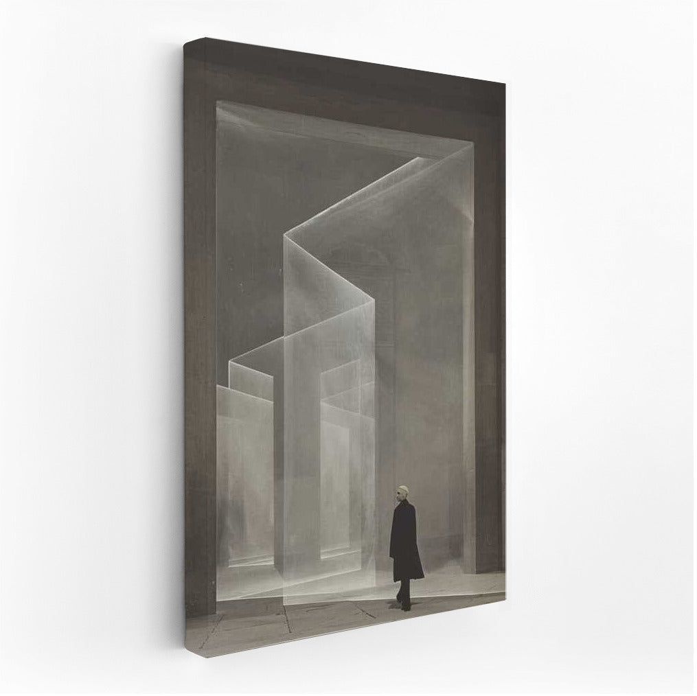 Isometric Surrealism: Black and White Labyrinth