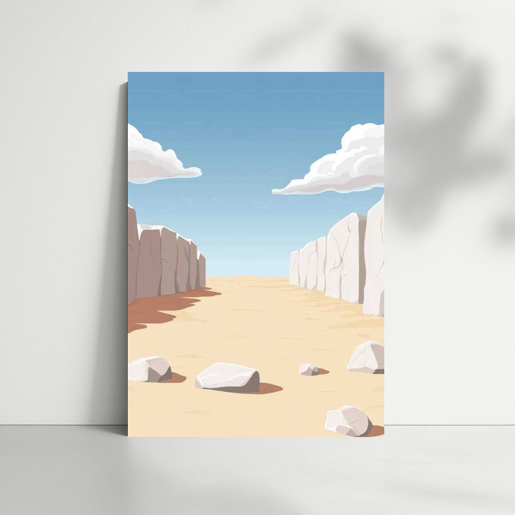 Silent Desert: White Rocks in Minimalism