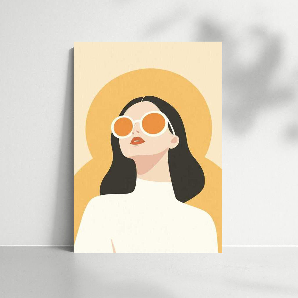 Sleek Figure in Glasses: Minimalism Aesthetics