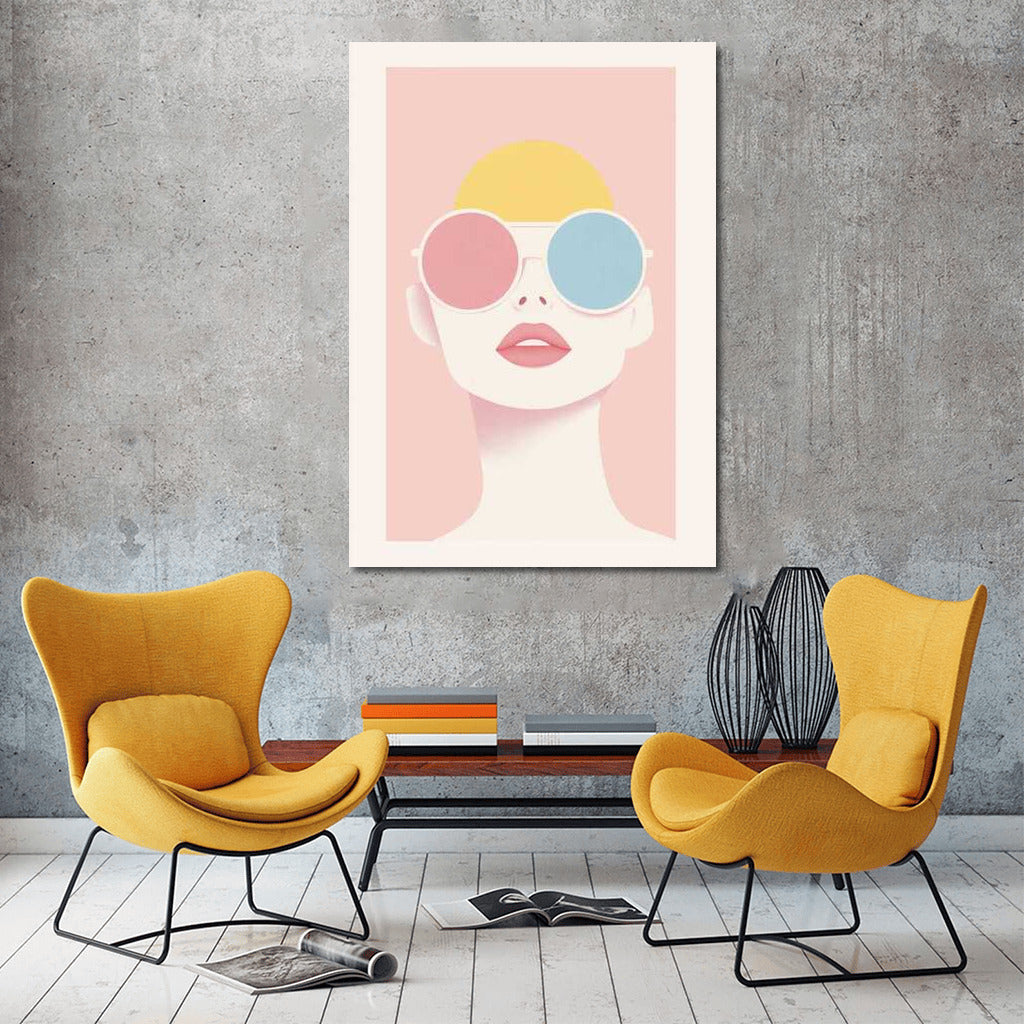 Contemporary Abstraction: Figure in Glasses - Aesthetic Minimalism