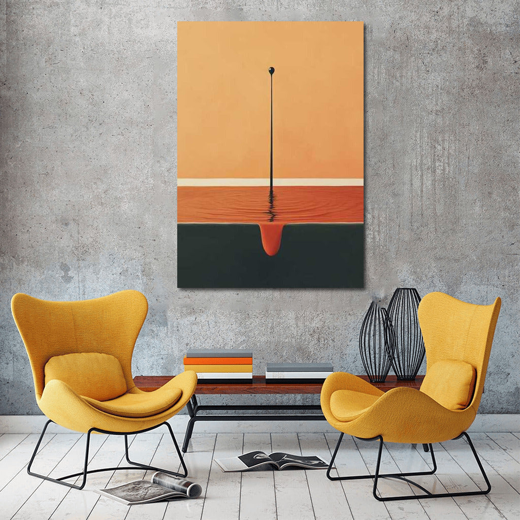 Orange Ripple and Drop: Minimal Photography