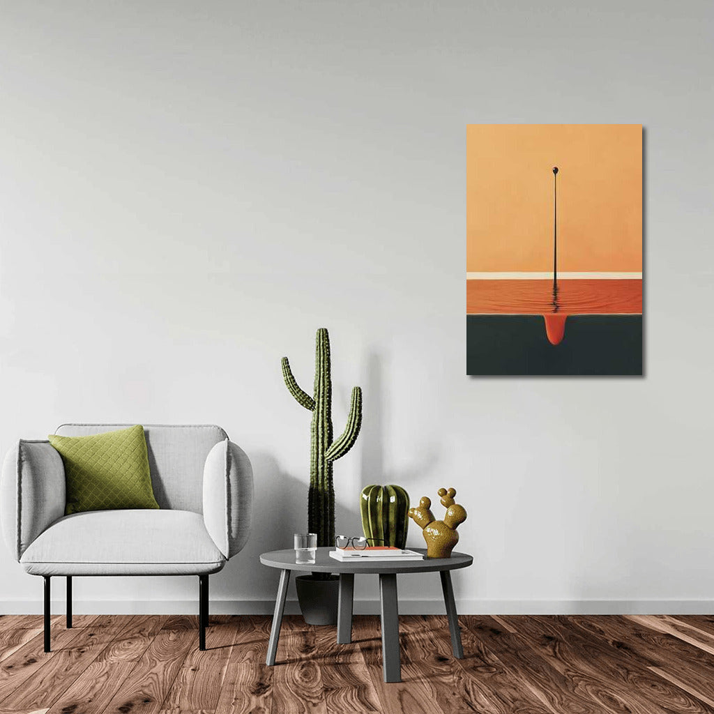 Orange Ripple and Drop: Minimal Photography