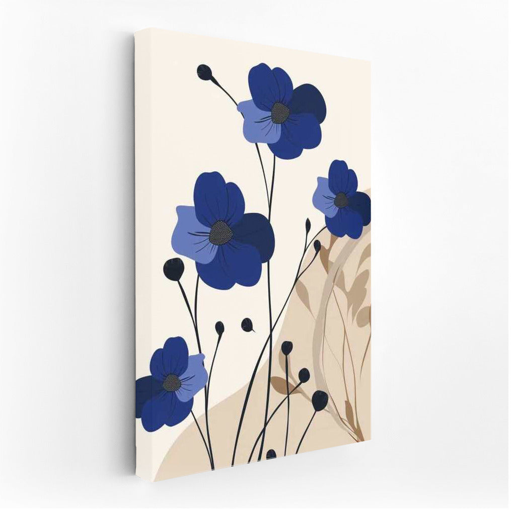 Delicate Blue Flowers: A Subtle Touch of Minimalism