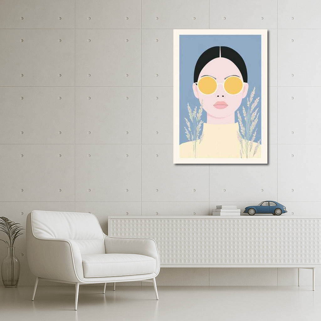 Mysterious Figure in Glasses: Natural Minimalism