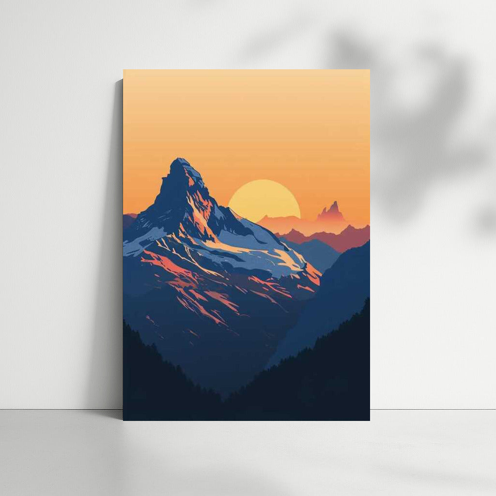 Sunrise in the Mountains: Minimalism and Tranquility