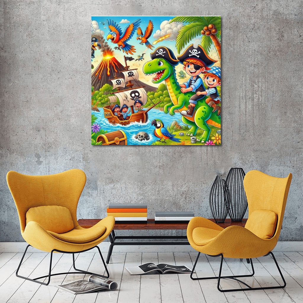 Pirate Adventures with Dinosaur on Magic Island