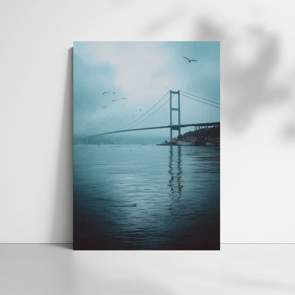Architectural Bridge in the Clouds: Harmony and Tranquility