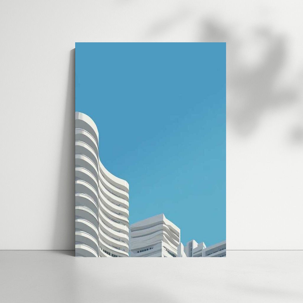 Modern Elegance: Blue Sky and Architectural Lines
