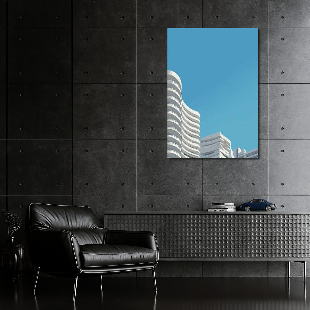 Modern Elegance: Blue Sky and Architectural Lines