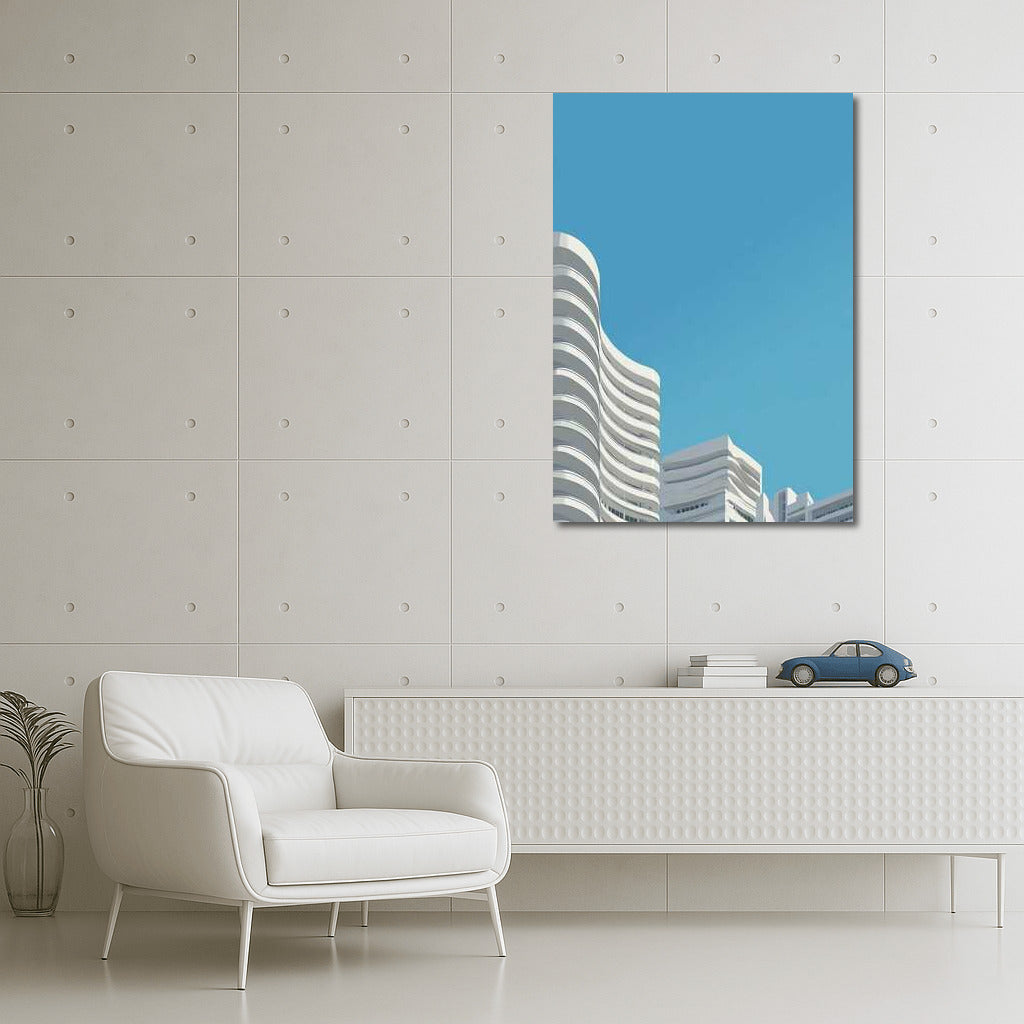 Modern Elegance: Blue Sky and Architectural Lines