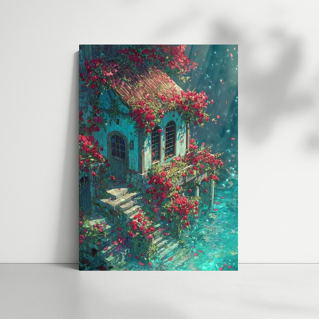 Fairytale House with Roses: Cottagecore Charm
