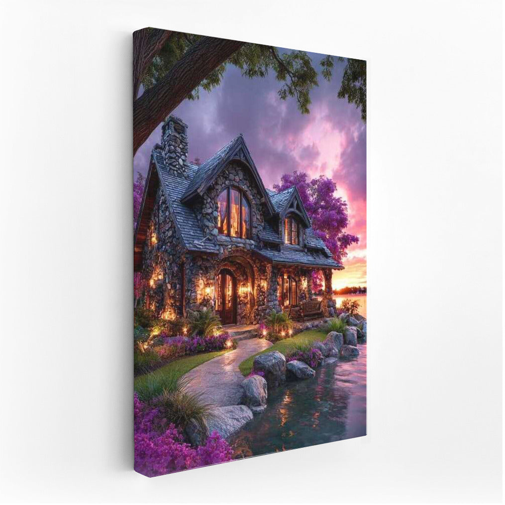 Stone Lake House: Purple Cottagecore Idyll
