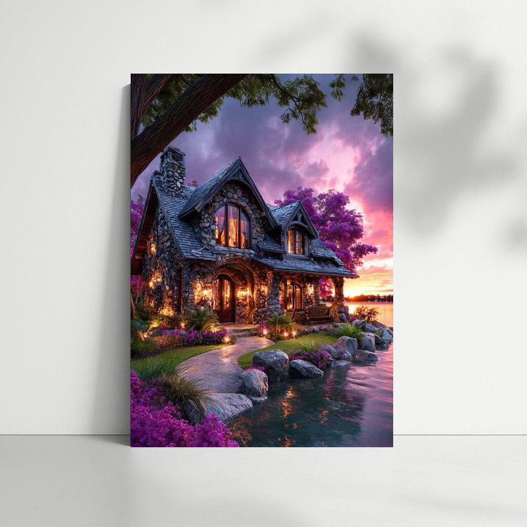 Stone Lake House: Purple Cottagecore Idyll