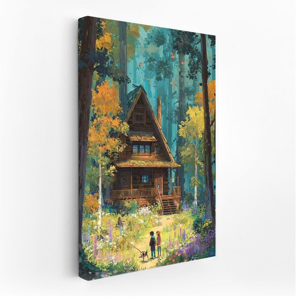 Floral Harmony: Cozy Cottage in the Woods in Cottagecore Style