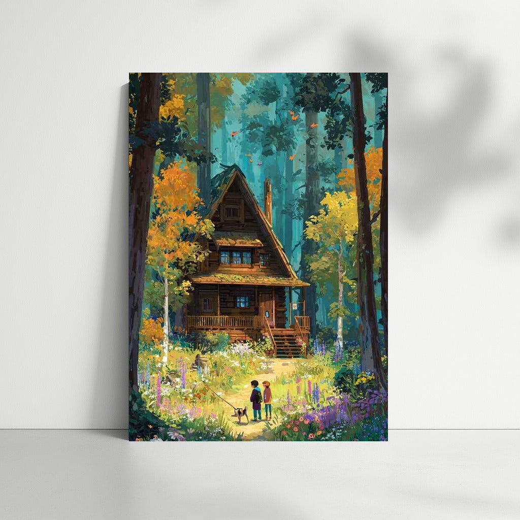 Floral Harmony: Cozy Cottage in the Woods in Cottagecore Style
