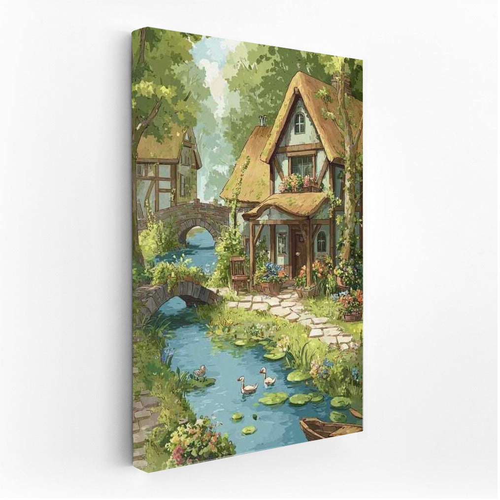 Fairytale Cottage by the Creek: A Cottagecore Magical Landscape