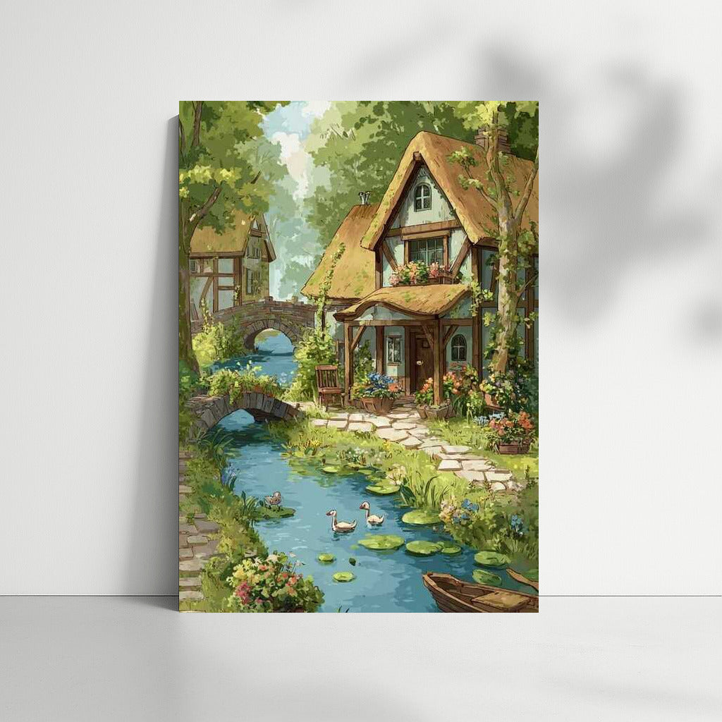 Fairytale Cottage by the Creek: A Cottagecore Magical Landscape