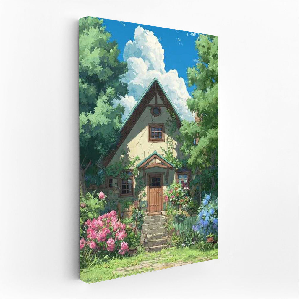 Magic House in Blooming Garden: Cottagecore Coziness