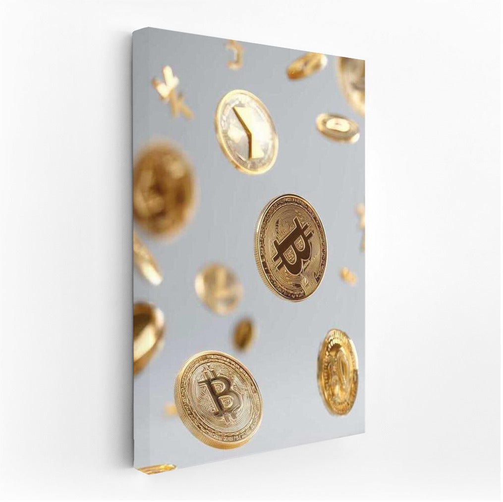 Floating Gold Coins Cryptocurrency: The Atmosphere of the Digital Age