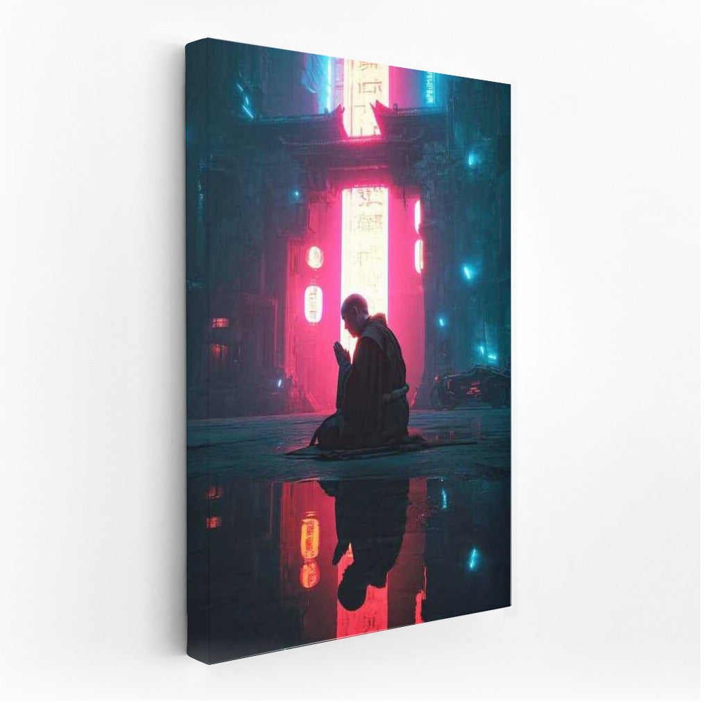 Neon Meditation: Lights of Cyberpunk Metropolis