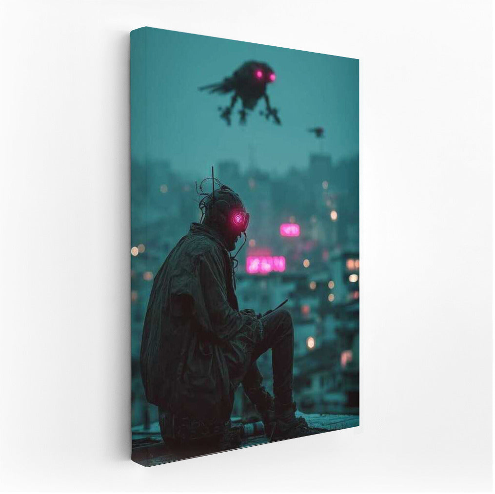 Neon Wanderer: Cyberpunk City of Drones