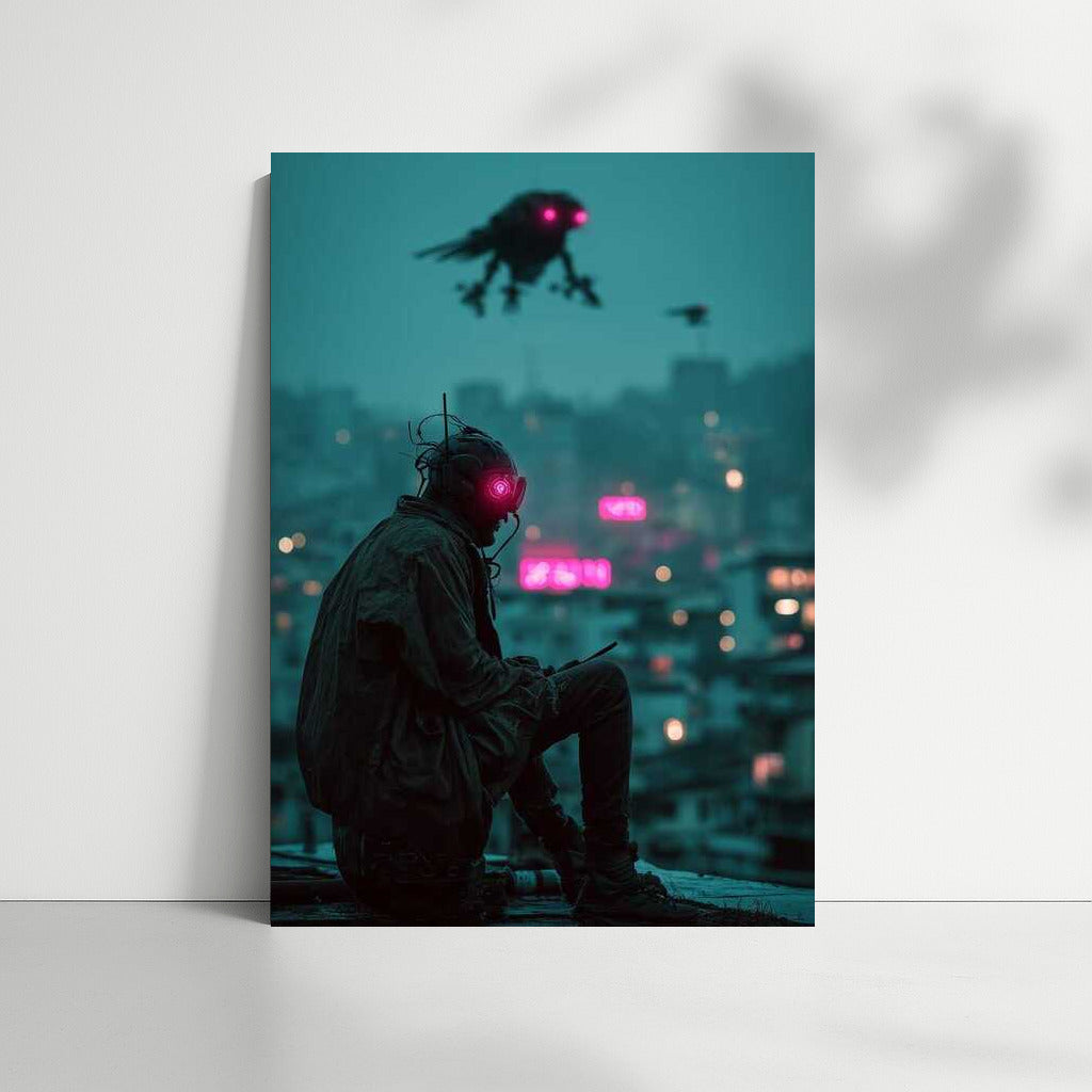Neon Wanderer: Cyberpunk City of Drones
