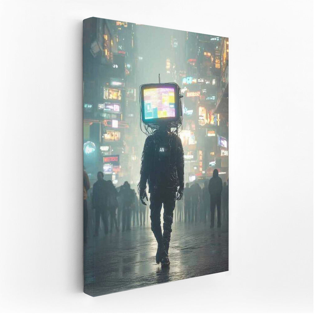 Neon Drifter: The Face of the Screen in the World of Cyberpunk