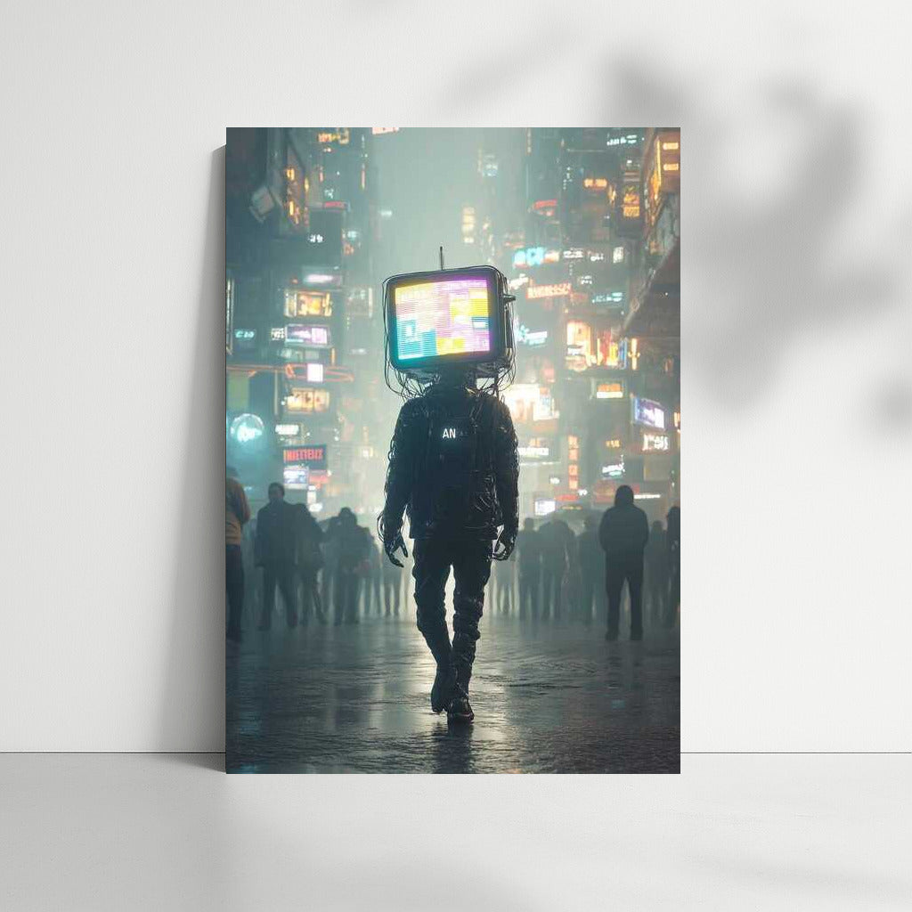 Neon Drifter: The Face of the Screen in the World of Cyberpunk