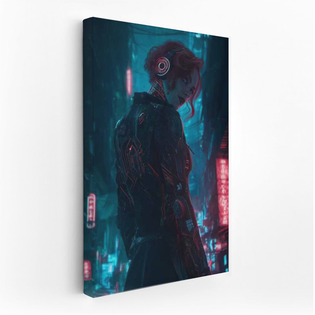 Neon Wanderer: The Mystery of the Metropolis in Cyberpunk Style