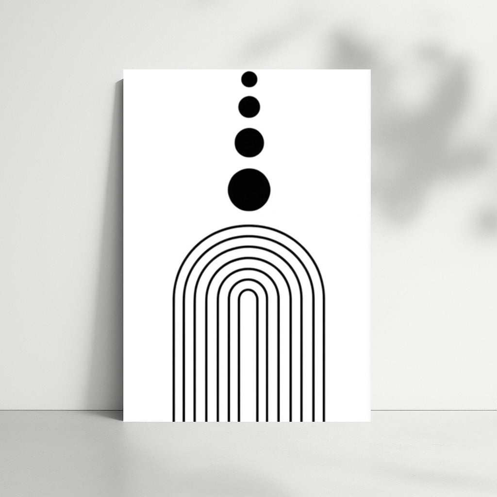 Black Arcs and Circles: Geometric Minimalism for Modern Interiors