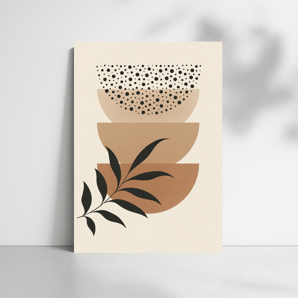 Geometry of Semicircles and Leaves: Stylish Decor for Interior