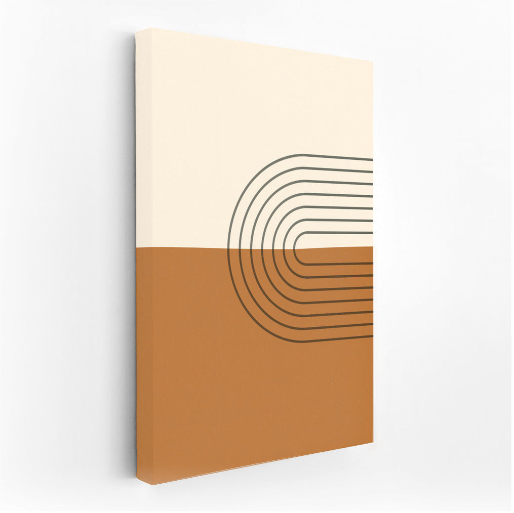 Geometric Charm: Smooth Lines and Warm Shades