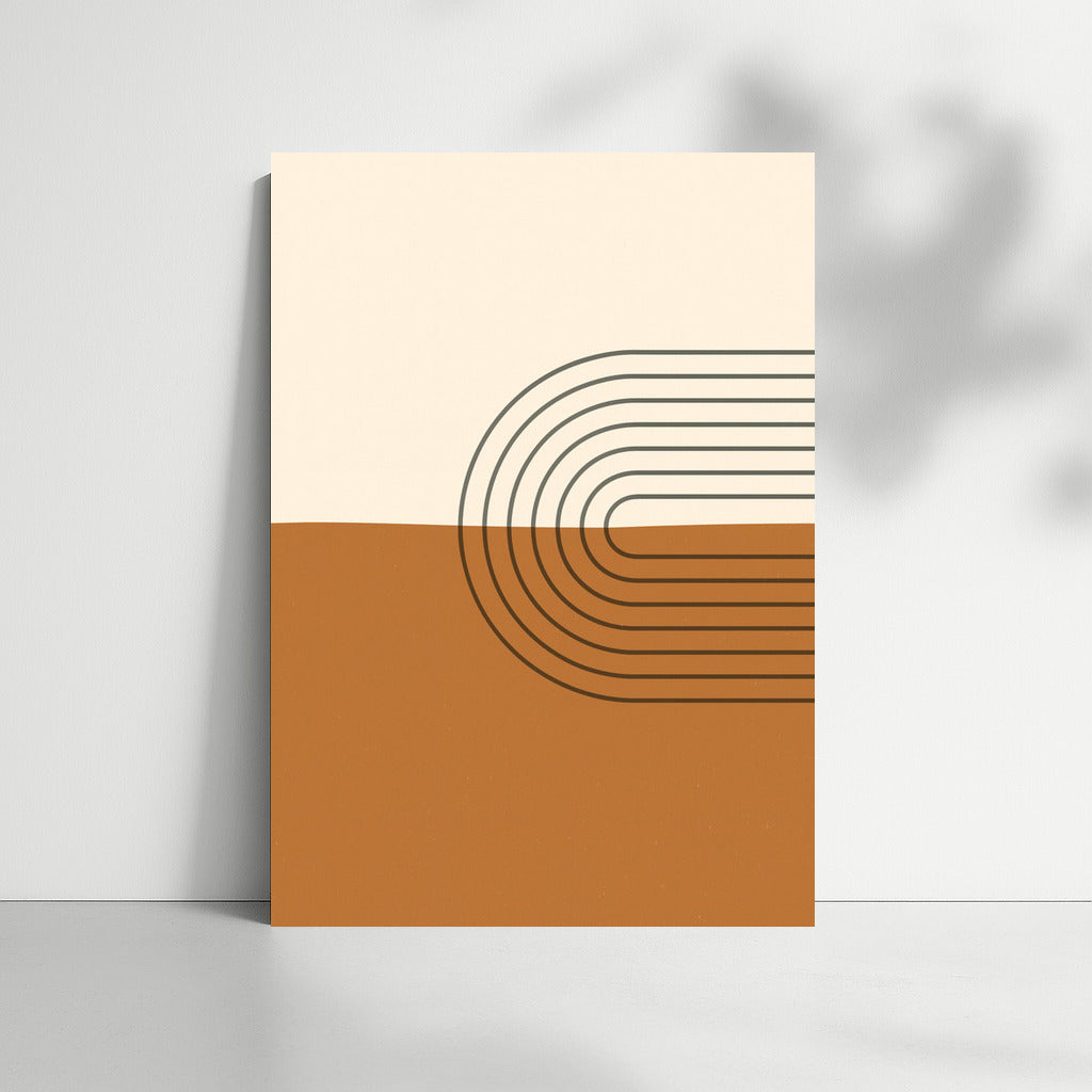 Geometric Charm: Smooth Lines and Warm Shades