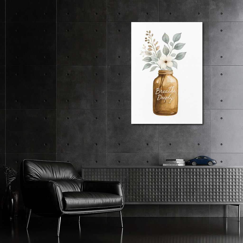 Delicate Flowers in a Jar: Calm and Deep Breath