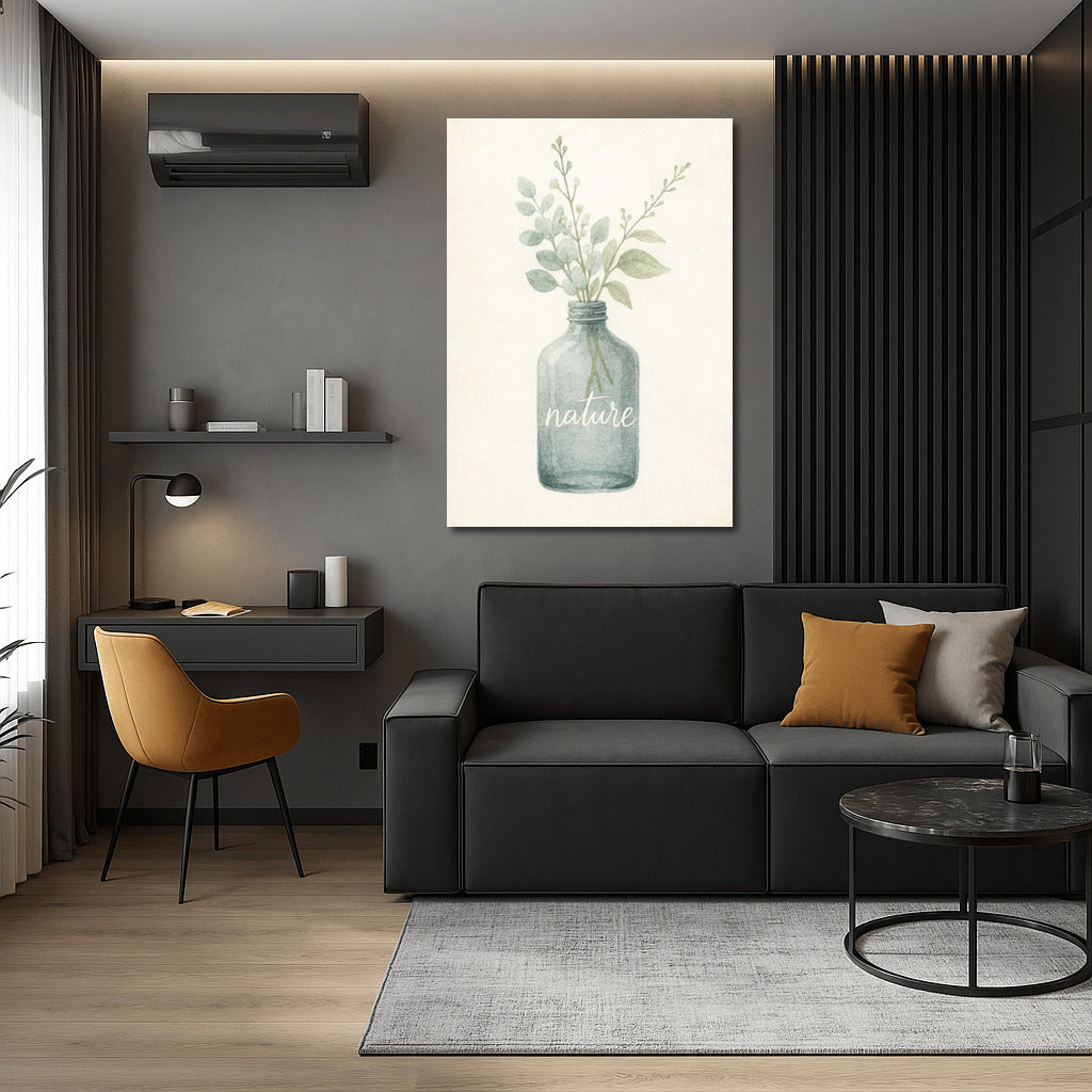 Delicate Flowers in a Glass Vase: Harmony of Nature for the Interior